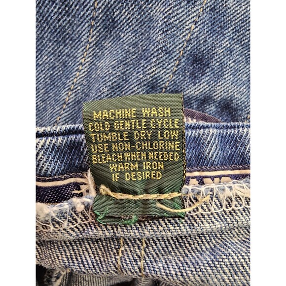 Paco Vintage Overalls Mens Large Blue Denim Carpenter Bib Overalls 90s - Picture 9 of 9